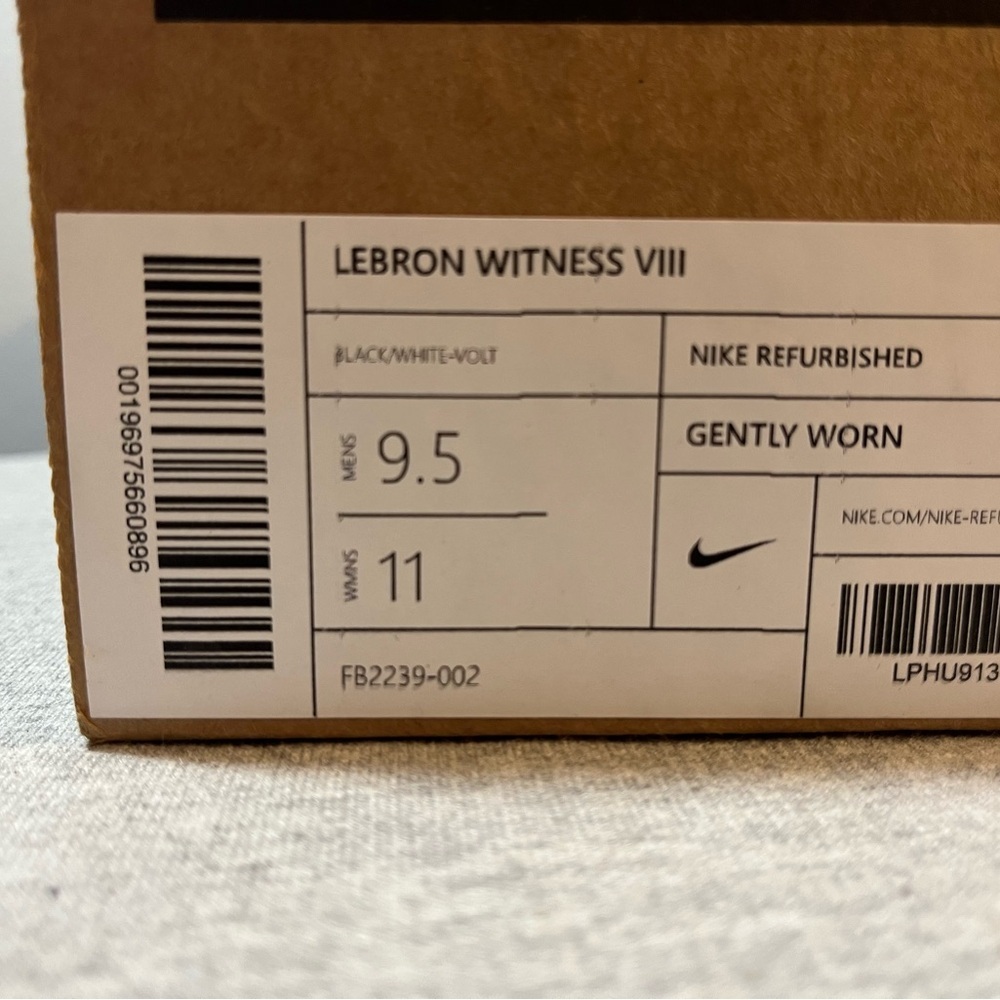 Nike Lebron Witness VIII Black/White-Volt Men's Shoe Size 9.5 FB2239-002​​ - Picture 11 of 11